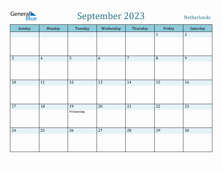 September 2023 Calendar with Holidays