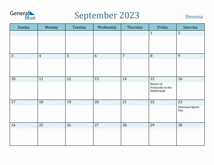 September 2023 Calendar with Holidays