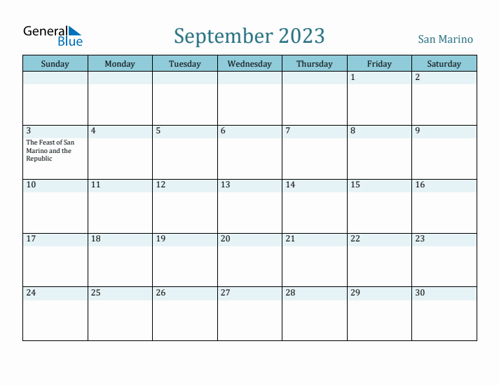 September 2023 Calendar with Holidays