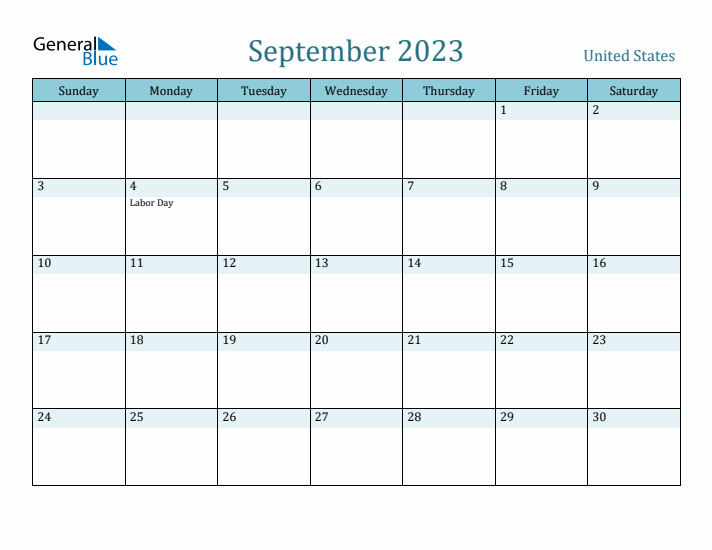 September 2023 Calendar with Holidays