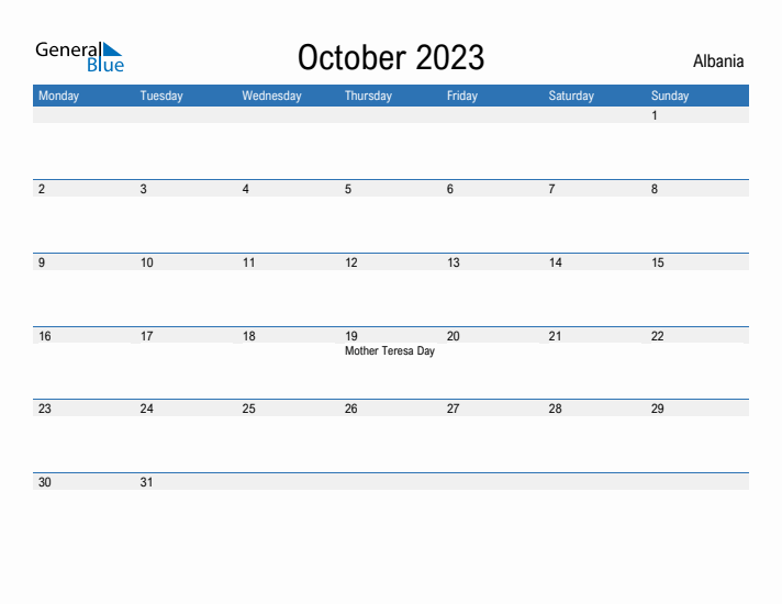 Fillable October 2023 Calendar