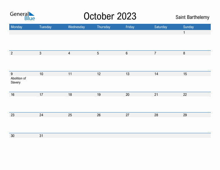 Fillable October 2023 Calendar