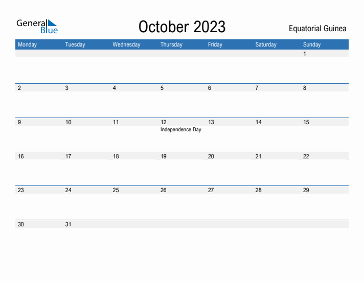 Fillable October 2023 Calendar