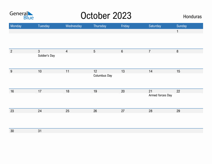 Fillable October 2023 Calendar