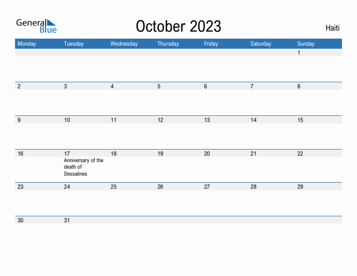 Fillable October 2023 Calendar