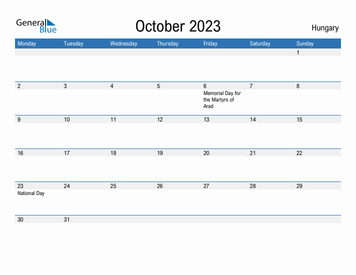 Fillable October 2023 Calendar