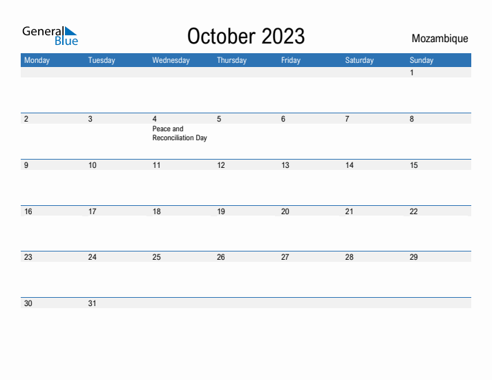 Fillable October 2023 Calendar