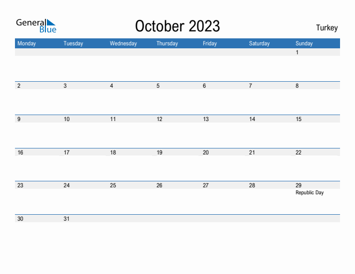 Fillable October 2023 Calendar