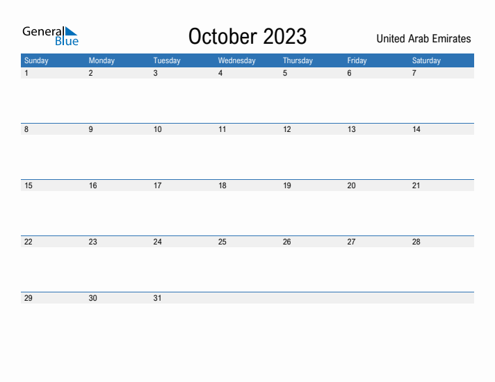 Fillable October 2023 Calendar