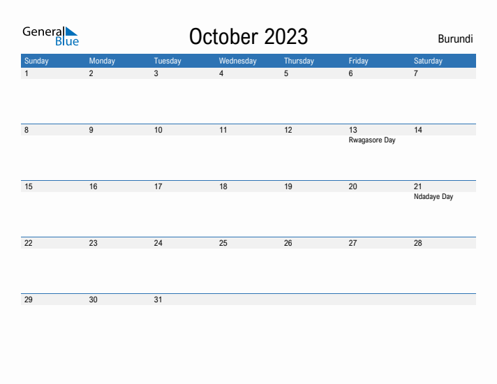 Fillable October 2023 Calendar