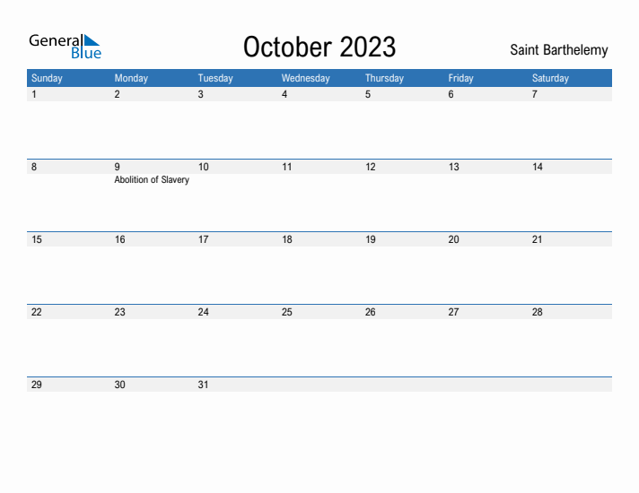 Fillable October 2023 Calendar