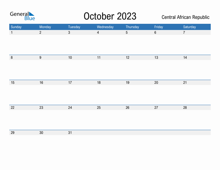 Fillable October 2023 Calendar