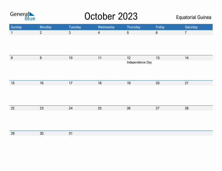 Fillable October 2023 Calendar