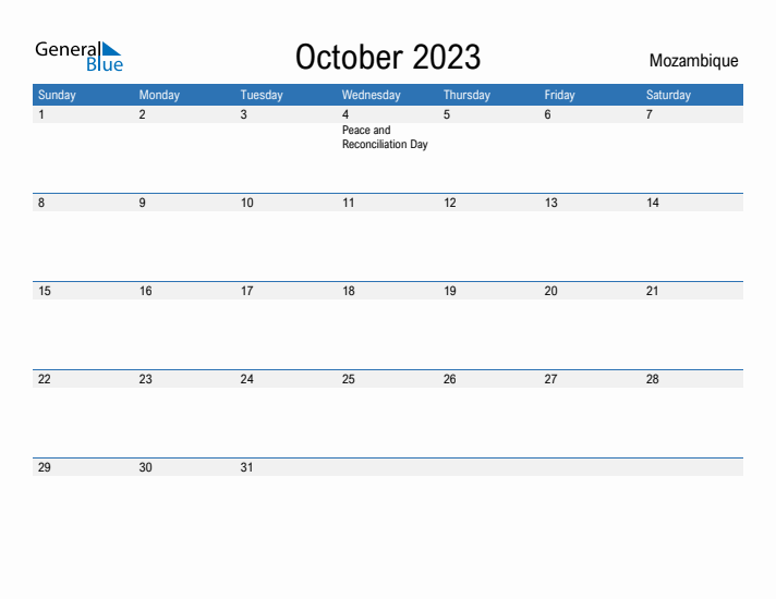 Fillable October 2023 Calendar