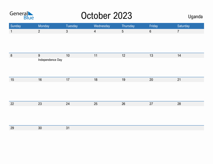 Fillable October 2023 Calendar