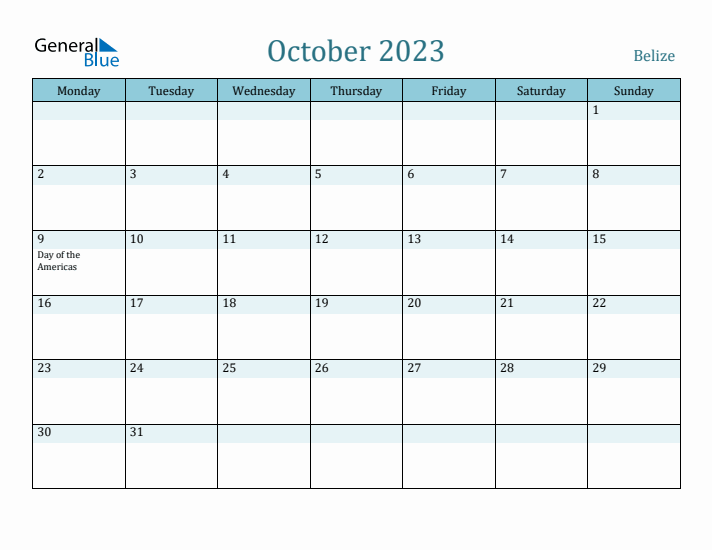 October 2023 Calendar with Holidays