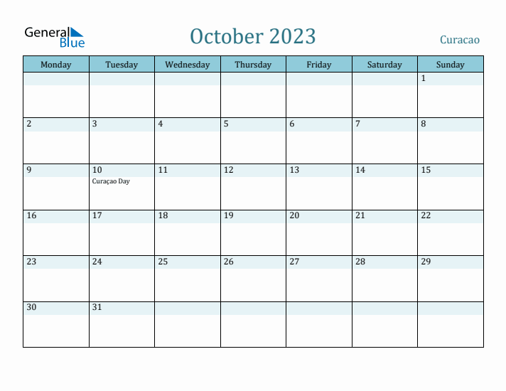 October 2023 Calendar with Holidays