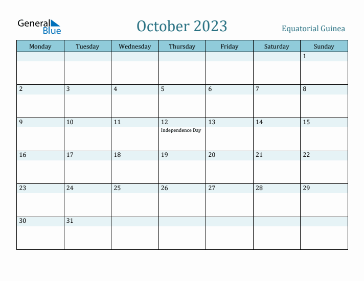 October 2023 Calendar with Holidays