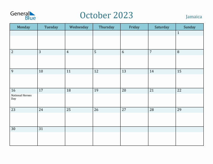 October 2023 Calendar with Holidays