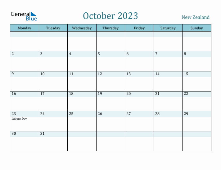 October 2023 Calendar with Holidays