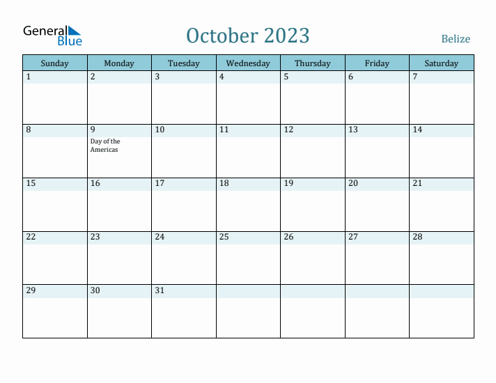 October 2023 Calendar with Holidays