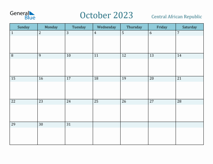 October 2023 Calendar with Holidays