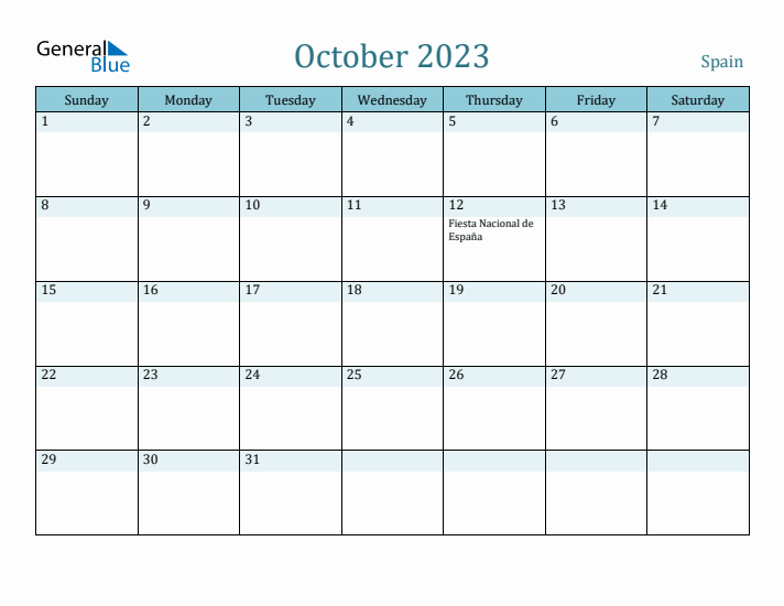 October 2023 Calendar with Holidays