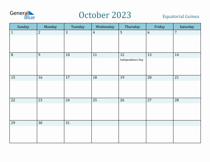 October 2023 Calendar with Holidays