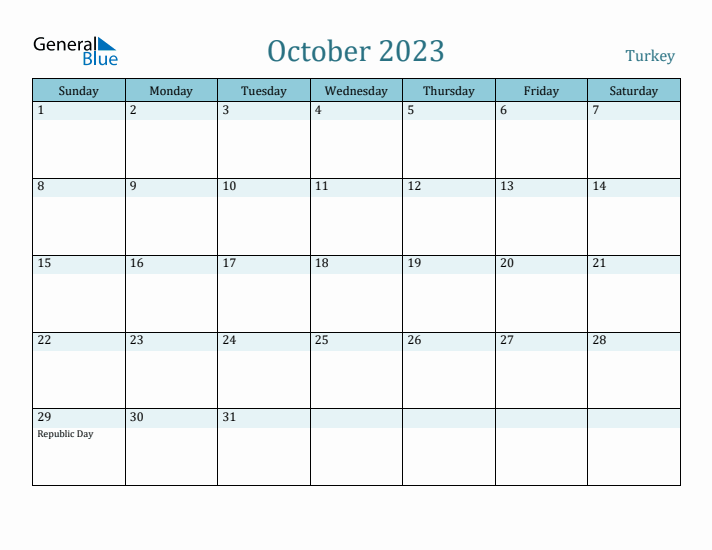 October 2023 Calendar with Holidays