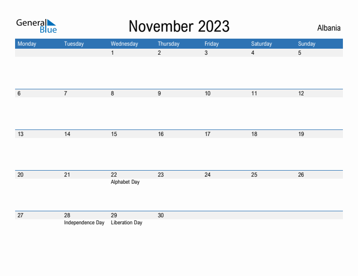 Fillable November 2023 Calendar