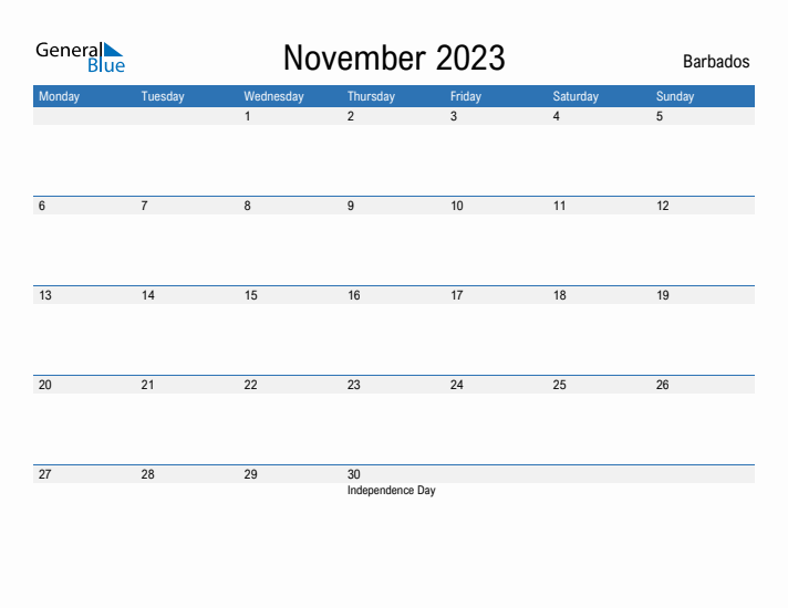 Fillable November 2023 Calendar