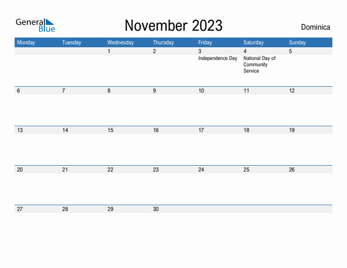 Fillable November 2023 Calendar