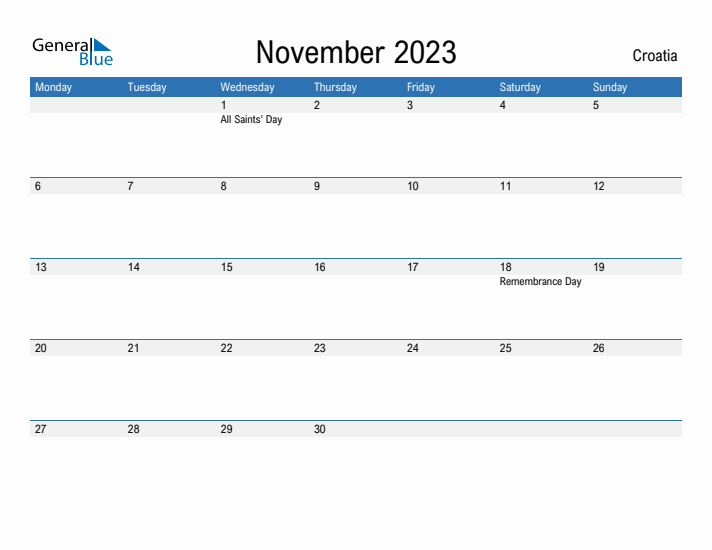 Fillable November 2023 Calendar