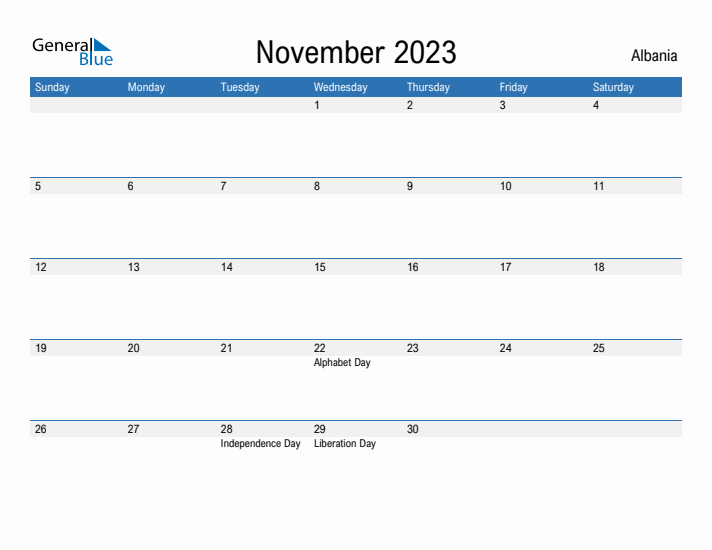 Fillable November 2023 Calendar