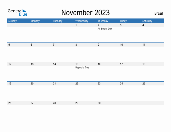 Fillable November 2023 Calendar