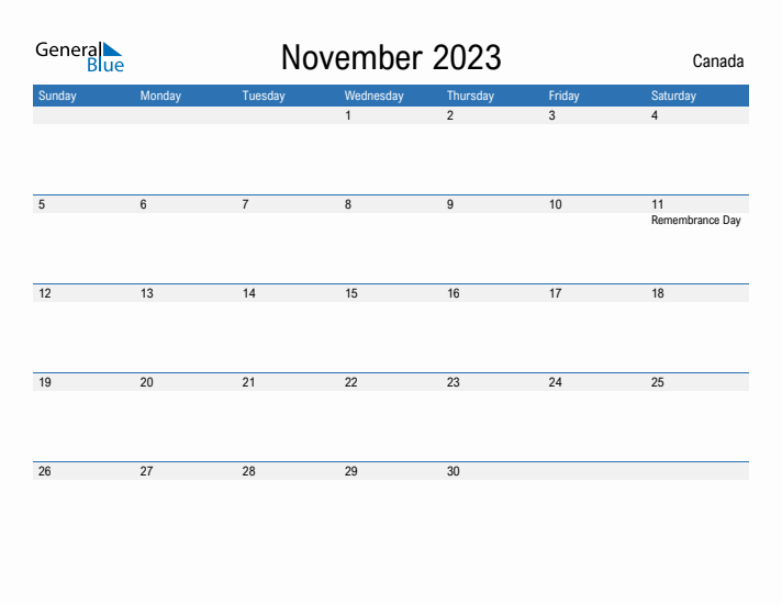 Fillable November 2023 Calendar