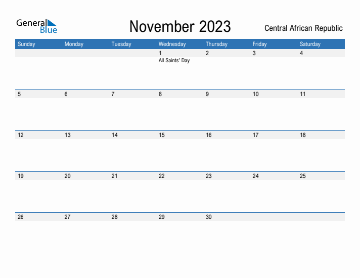 Fillable November 2023 Calendar