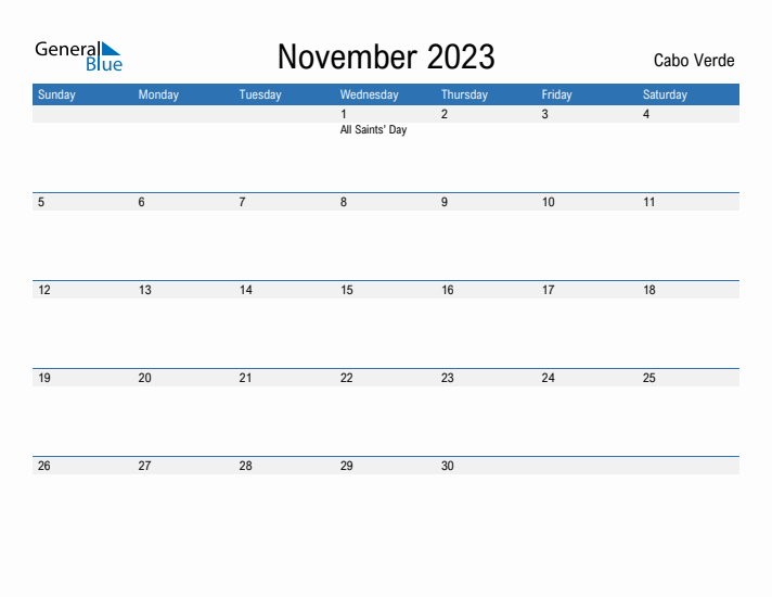 Fillable November 2023 Calendar