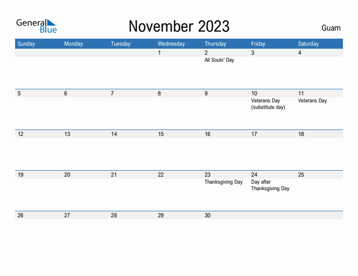 Fillable November 2023 Calendar