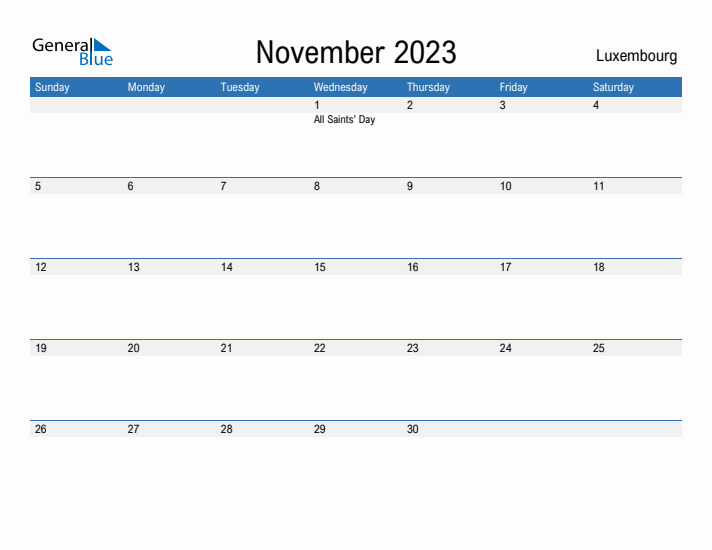 Fillable November 2023 Calendar