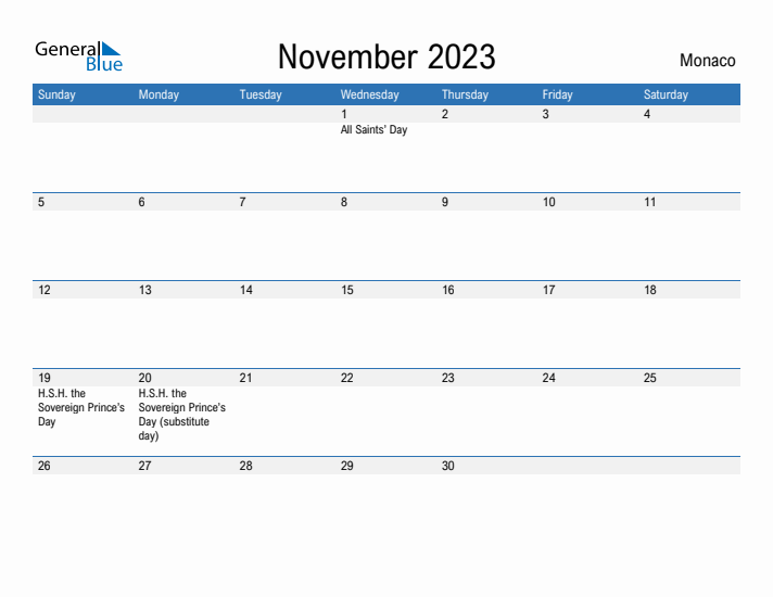 Fillable November 2023 Calendar