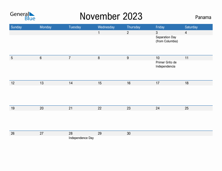 Fillable November 2023 Calendar