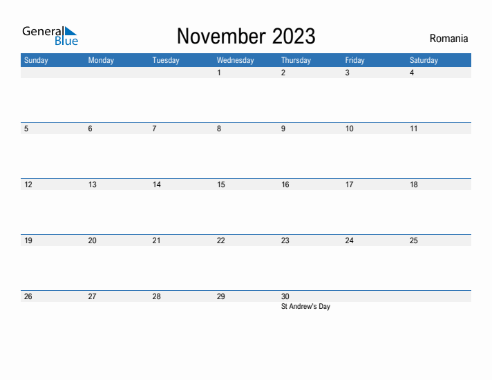 Fillable November 2023 Calendar