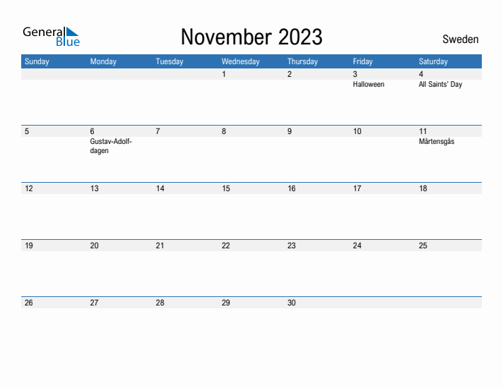 Fillable November 2023 Calendar