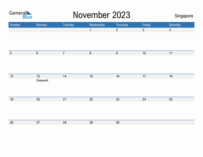 Fillable November 2023 Calendar