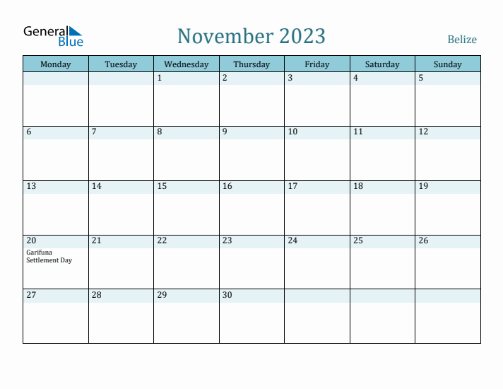 November 2023 Calendar with Holidays