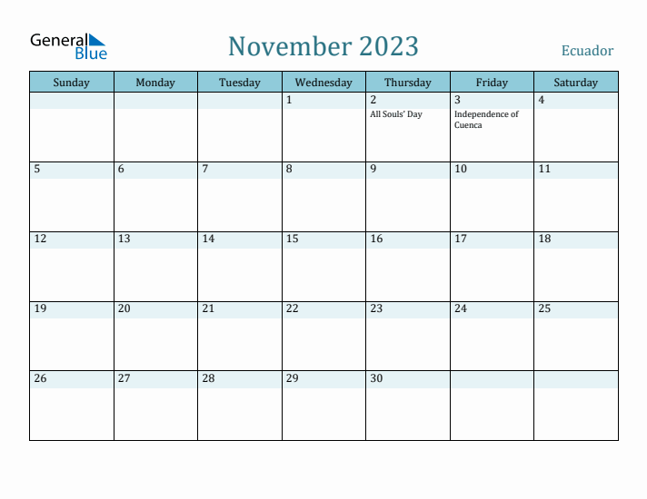 November 2023 Calendar with Holidays