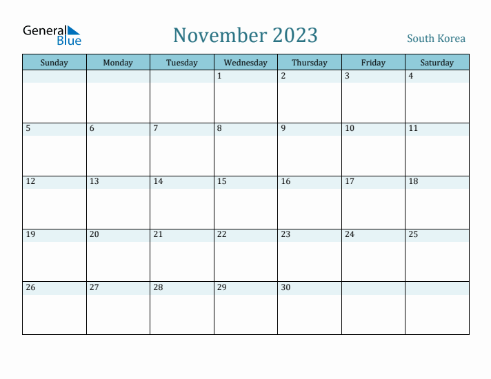 November 2023 Calendar with Holidays