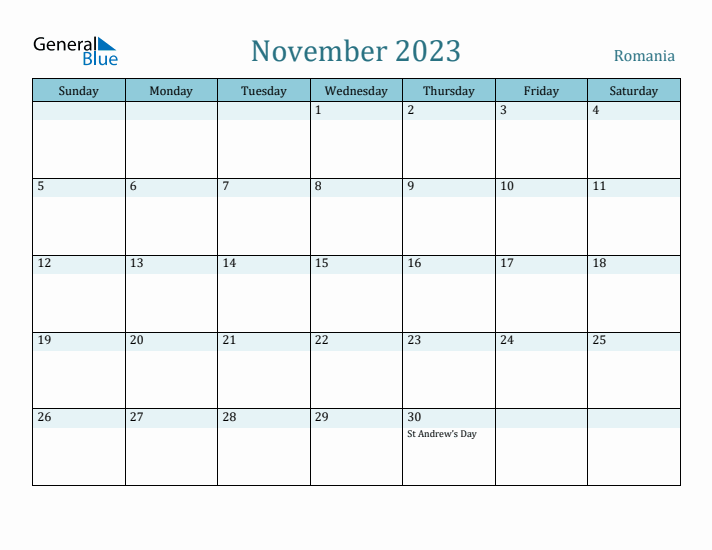 November 2023 Calendar with Holidays