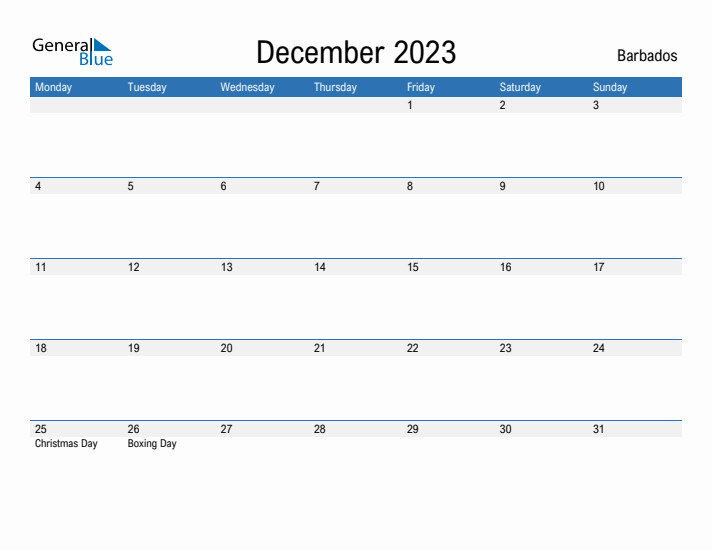 Fillable December 2023 Calendar